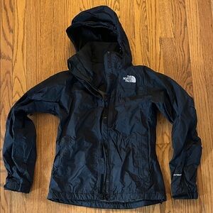 The North Face Black Hooded Rain Jacket
